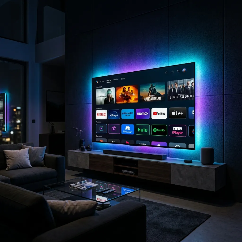 IPTV Smarters Pro login screen displayed on a modern smart TV